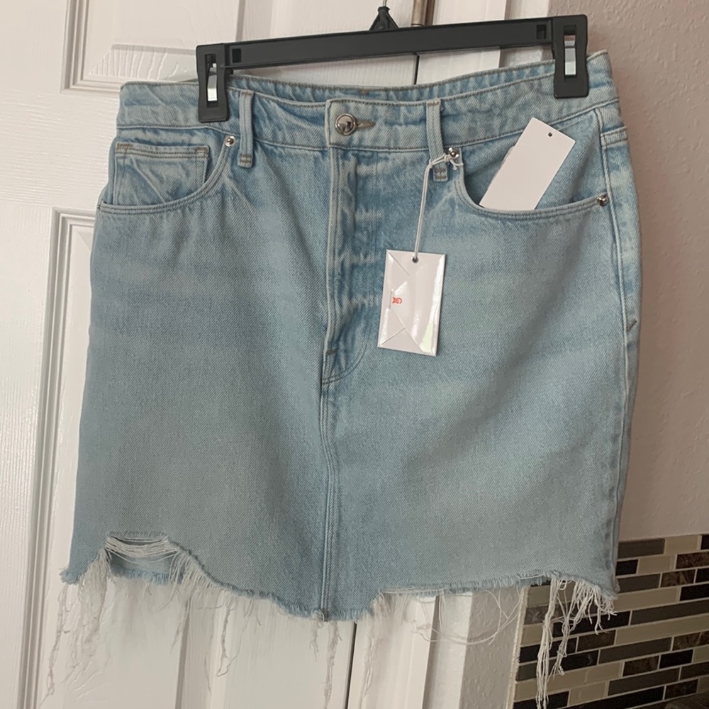 Good American blue skirt